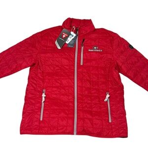 Women’s GEORGIA BULLDOGS Cutter & Buck Weather Tech Windbreaker L Jacket NCAA